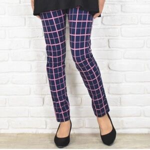 Stylish Plaid Pants with Pink‎ Accents size 3XL